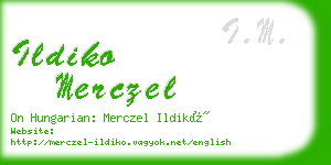 ildiko merczel business card